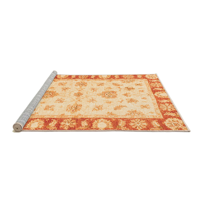 Sideview of Machine Washable Oriental Orange Modern Area Rugs, wshabs3938org