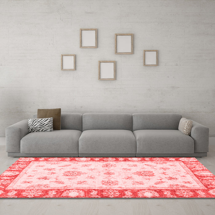 Modern Red Washable Rugs