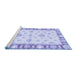 Sideview of Machine Washable Oriental Blue Modern Rug, wshabs3938blu