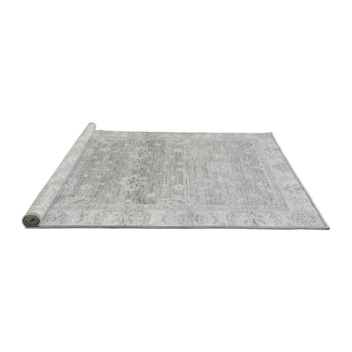 Sideview of Machine Washable Oriental Gray Modern Rug, wshabs3939gry