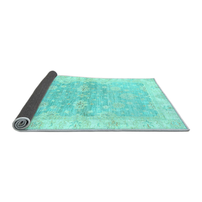 Sideview of Oriental Light Blue Modern Rug, abs3939lblu