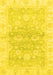 Machine Washable Oriental Yellow Modern Rug, wshabs3939yw