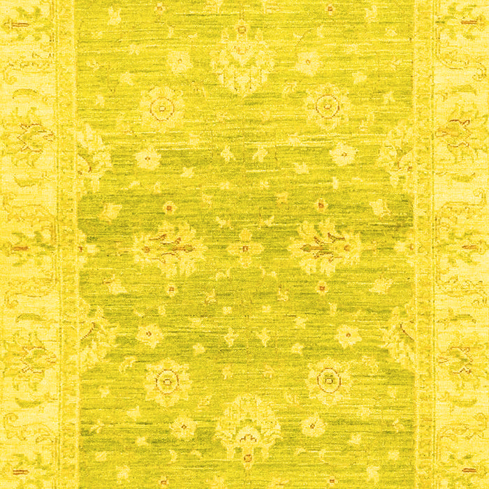 Machine Washable Oriental Yellow Modern Rug, wshabs3939yw