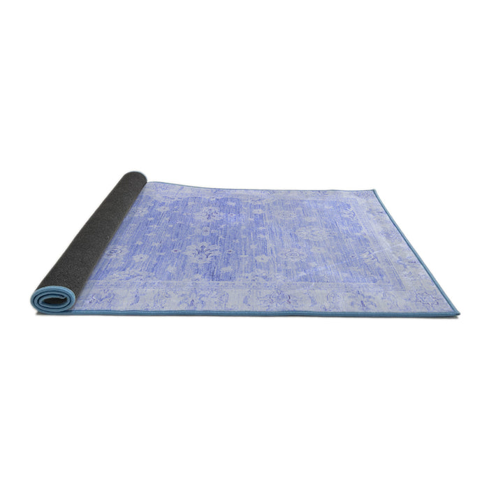 Sideview of Oriental Blue Modern Rug, abs3939blu