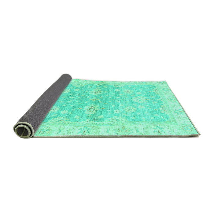 Sideview of Oriental Turquoise Modern Rug, abs3939turq