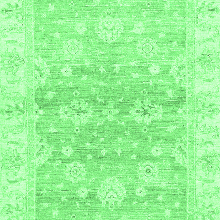 Machine Washable Oriental Emerald Green Modern Area Rugs, wshabs3939emgrn