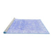 Sideview of Machine Washable Oriental Blue Modern Rug, wshabs3939blu