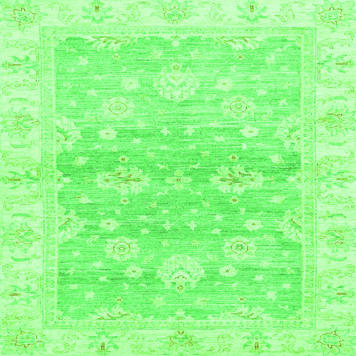 Square Oriental Green Modern Rug, abs3939grn