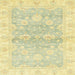 Square Machine Washable Abstract Gold Rug, wshabs3939