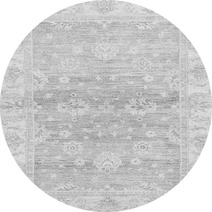 Round Oriental Gray Modern Rug, abs3939gry