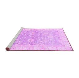 Sideview of Machine Washable Oriental Purple Modern Area Rugs, wshabs3939pur