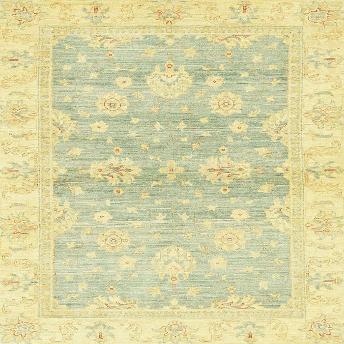 Square Abstract Harvest Gold Oriental Rug, abs3939