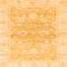 Square Oriental Orange Modern Rug, abs3939org