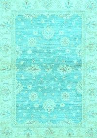 Oriental Light Blue Modern Rug, abs3939lblu