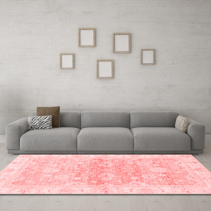 Modern Red Washable Rugs