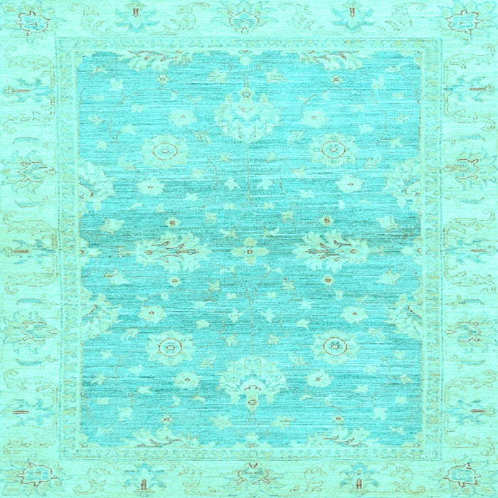 Square Oriental Light Blue Modern Rug, abs3939lblu