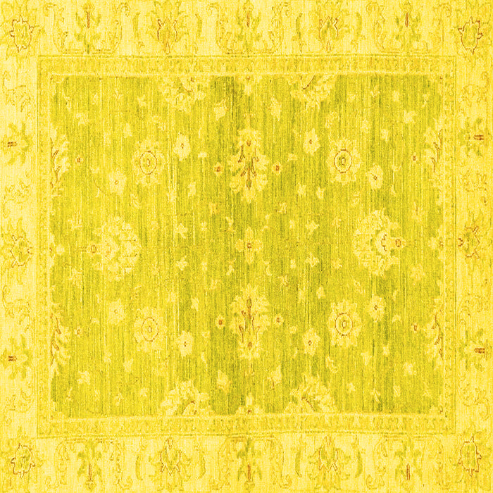 Square Oriental Yellow Modern Rug, abs3939yw