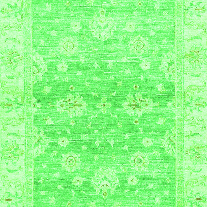 Machine Washable Oriental Green Modern Area Rugs, wshabs3939grn