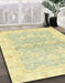 Machine Washable Abstract Gold Rug in a Family Room, wshabs3939