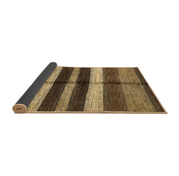 Sideview of Abstract Brown Modern Rug, abs393brn