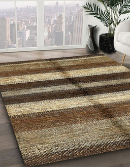 Abstract Red Modern Rug in Family Room, abs393