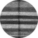 Round Abstract Gray Modern Rug, abs393gry