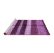 Sideview of Machine Washable Abstract Purple Modern Area Rugs, wshabs393pur