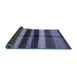 Sideview of Abstract Blue Modern Rug, abs393blu