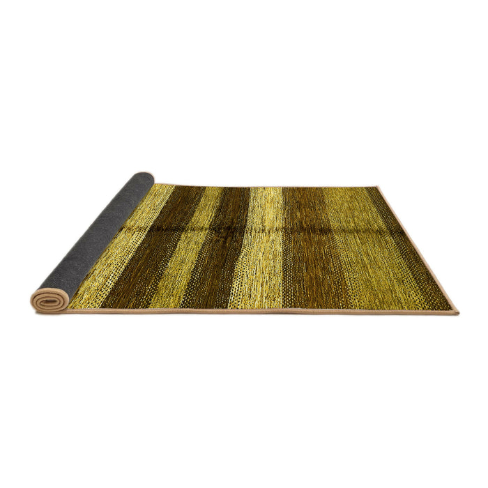 Sideview of Abstract Yellow Modern Rug, abs393yw