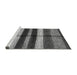 Sideview of Machine Washable Abstract Gray Modern Rug, wshabs393gry