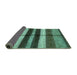 Sideview of Abstract Turquoise Modern Rug, abs393turq