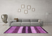 Machine Washable Abstract Purple Modern Area Rugs in a Living Room, wshabs393pur