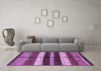 Machine Washable Abstract Purple Modern Rug, wshabs393pur