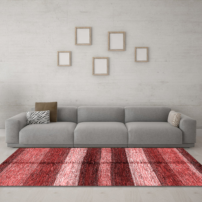 Modern Red Washable Rugs