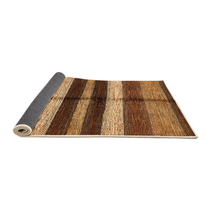 Sideview of Abstract Orange Modern Rug, abs393org