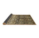 Sideview of Abstract Bakers Brown Modern Rug, abs394