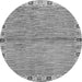 Round Abstract Gray Modern Rug, abs3940gry