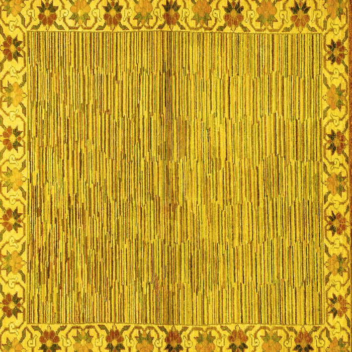 Square Machine Washable Abstract Yellow Modern Rug, wshabs3940yw