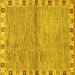 Square Machine Washable Abstract Yellow Modern Rug, wshabs3940yw