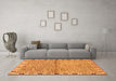 Machine Washable Abstract Orange Modern Area Rugs in a Living Room, wshabs3940org