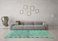 Machine Washable Abstract Light Blue Modern Rug, wshabs3940lblu