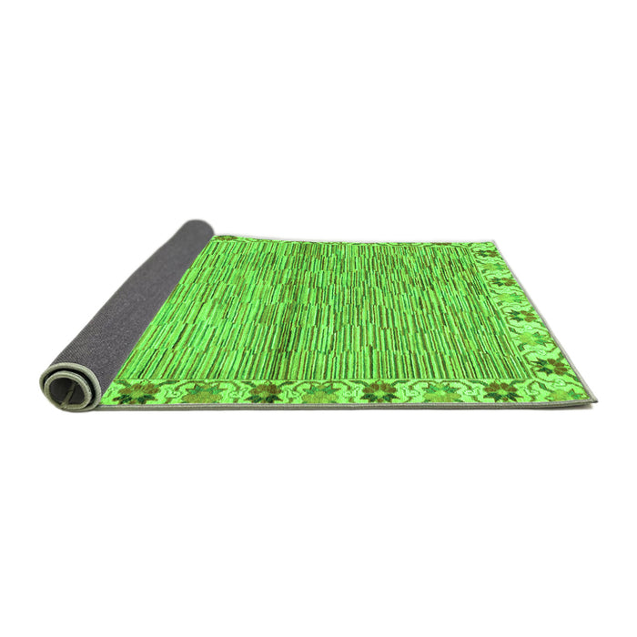 Sideview of Abstract Green Modern Rug, abs3940grn