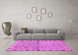 Machine Washable Abstract Purple Modern Area Rugs in a Living Room, wshabs3940pur
