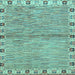 Square Machine Washable Abstract Light Blue Modern Rug, wshabs3940lblu