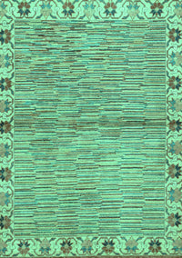 Abstract Turquoise Modern Rug, abs3940turq