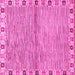 Square Abstract Pink Modern Rug, abs3940pnk