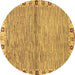 Round Abstract Brown Modern Rug, abs3940brn