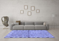 Machine Washable Abstract Blue Modern Rug, wshabs3940blu