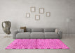 Machine Washable Abstract Pink Modern Rug in a Living Room, wshabs3940pnk