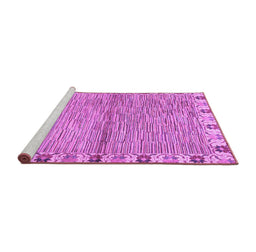 Sideview of Machine Washable Abstract Purple Modern Area Rugs, wshabs3940pur